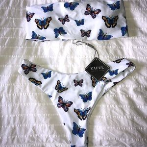 Trendy Butterfly Bandeau Bikini